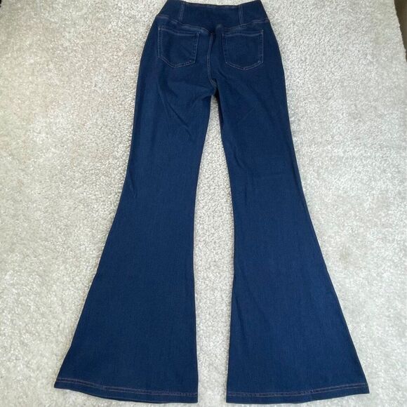 Halaramagic High Waisted Crossover Stretchy Super Flare Jean 32" Small Tall - Picture 3 of 11